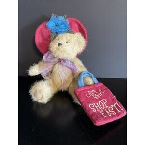 Boyds Bear Plush Life's Short Shop Fast Shopping Bag Hat Stuffed Animal 10" Tall